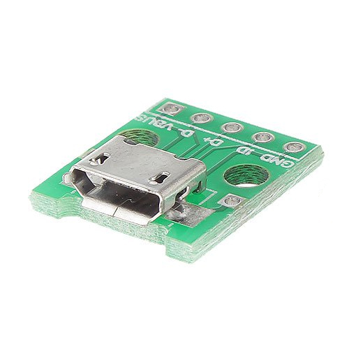 마이크로 USB 5핀 (Female) PCB 기판보드 모듈 l Micro USB